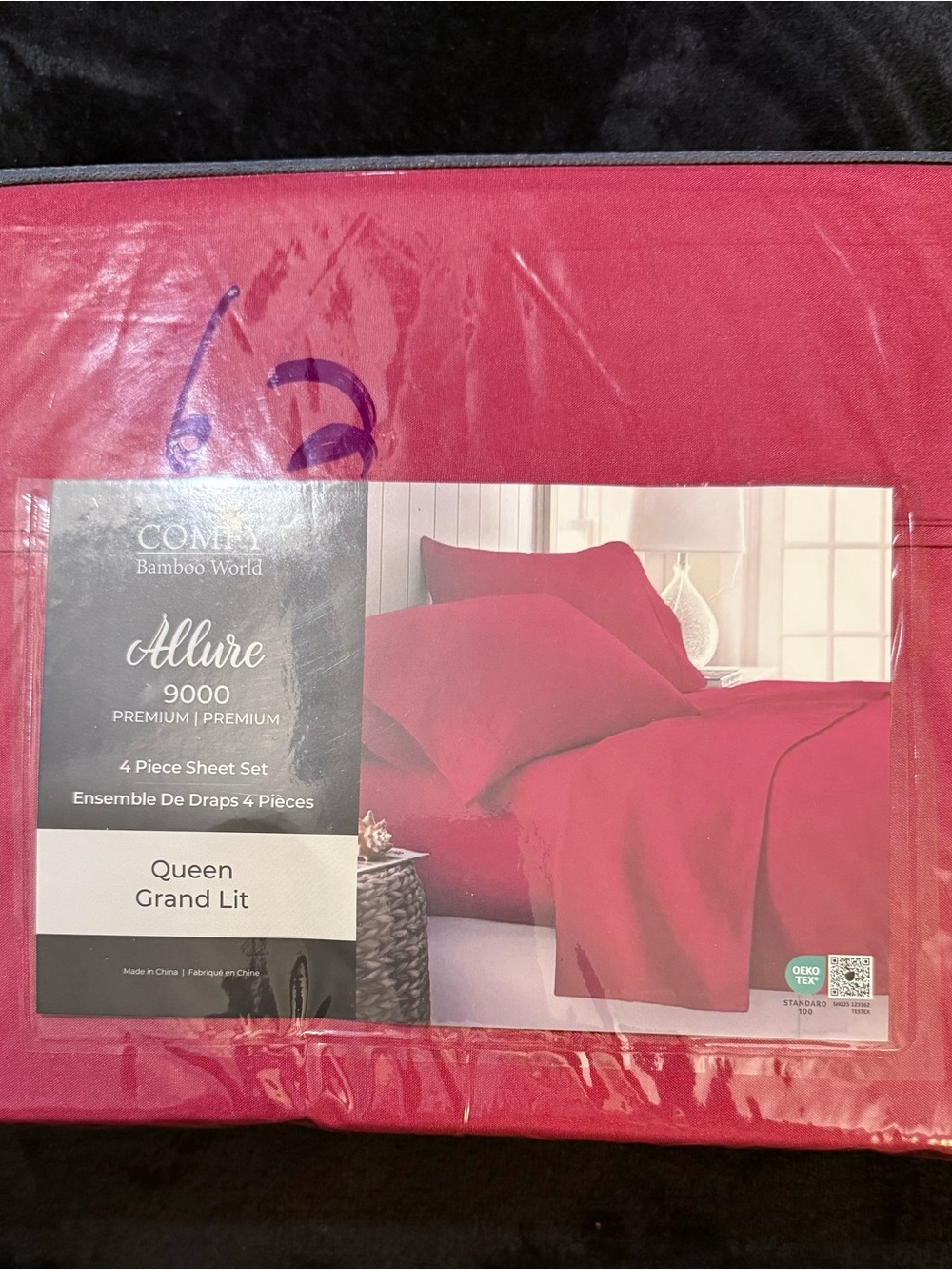 Comfy USA Allure 9000 Queen Sheet Set - Red